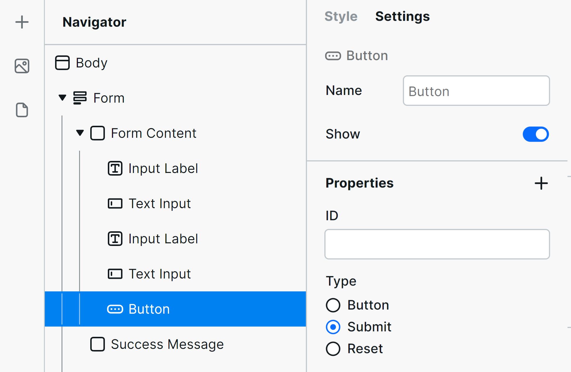 Button Properties