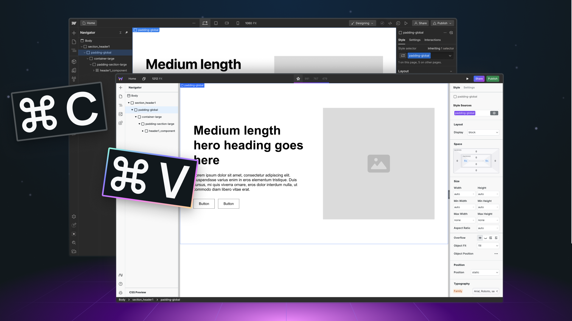 从 Webflow 复制,粘贴到 Webstudio