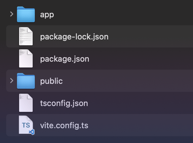 Dynamic files like app and package.json