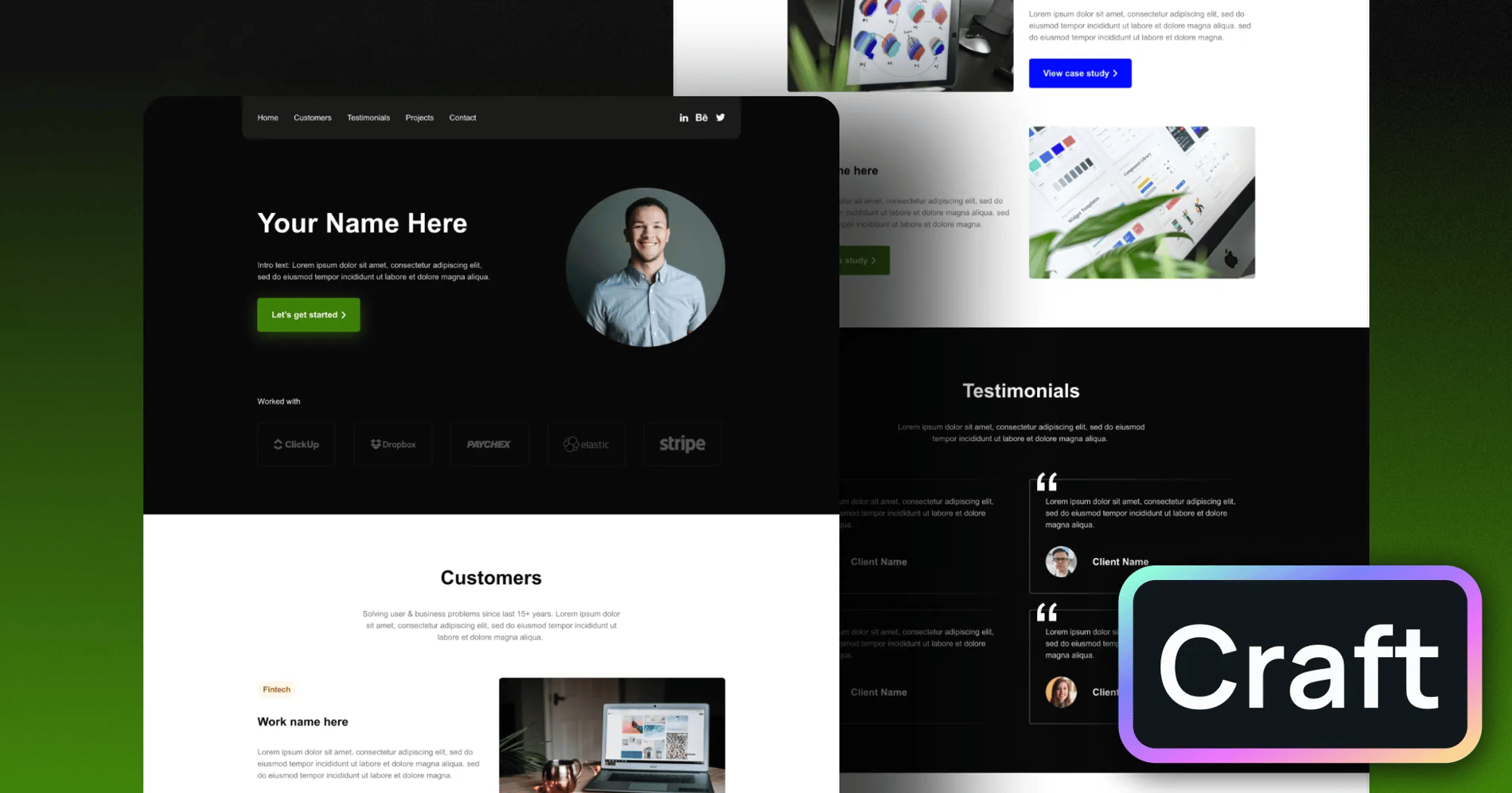 Cover image of the Refined Portfolio template