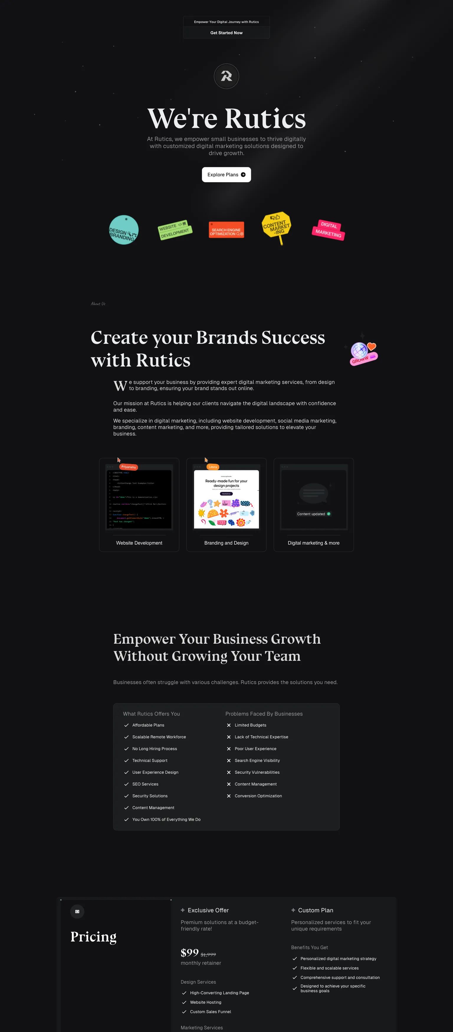 Screenshot of Rutics