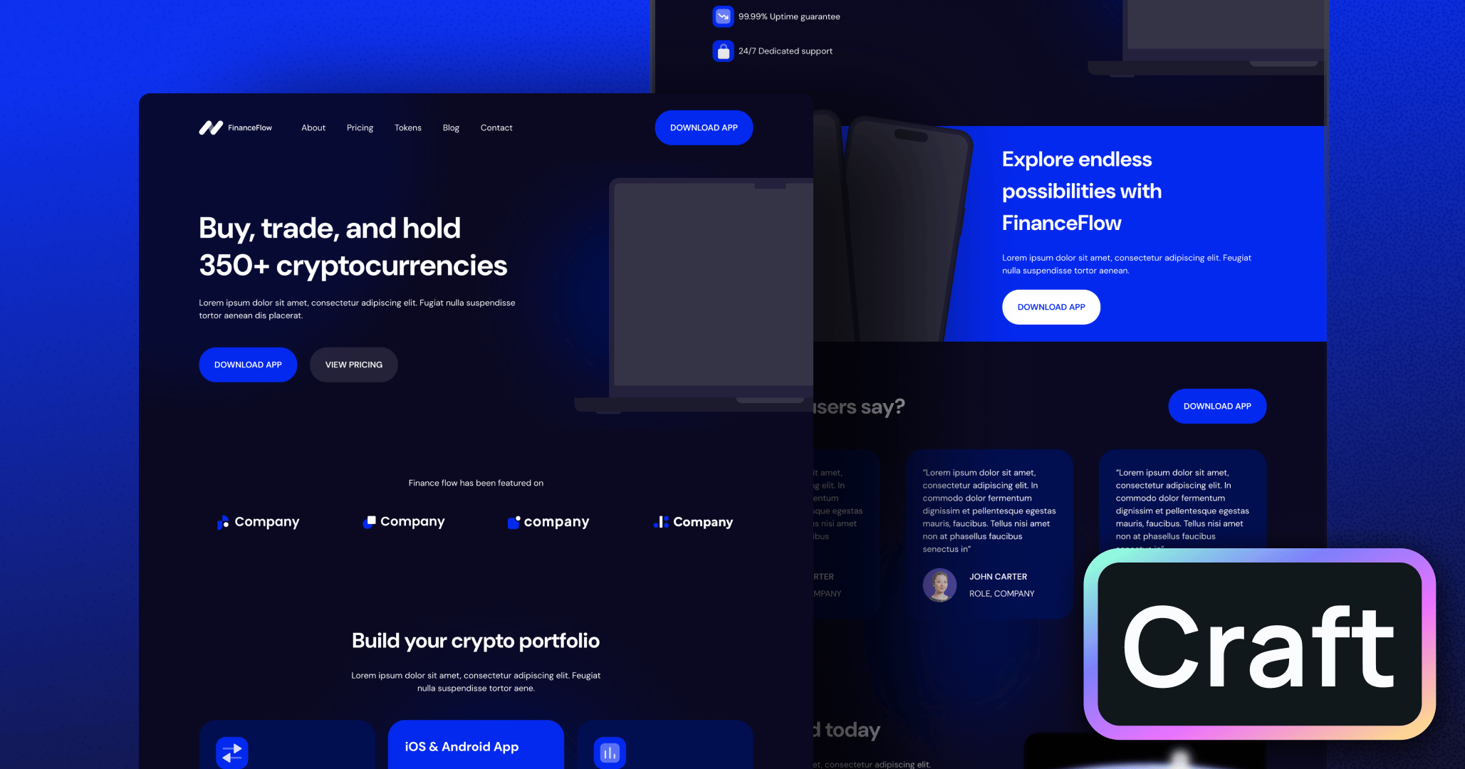 Cover image of the FinanceFlow template