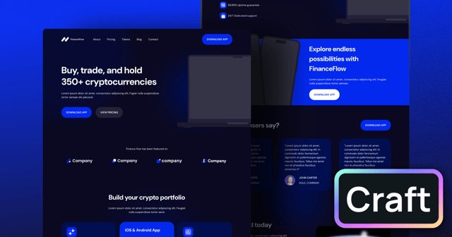 Cover image of the FinanceFlow template