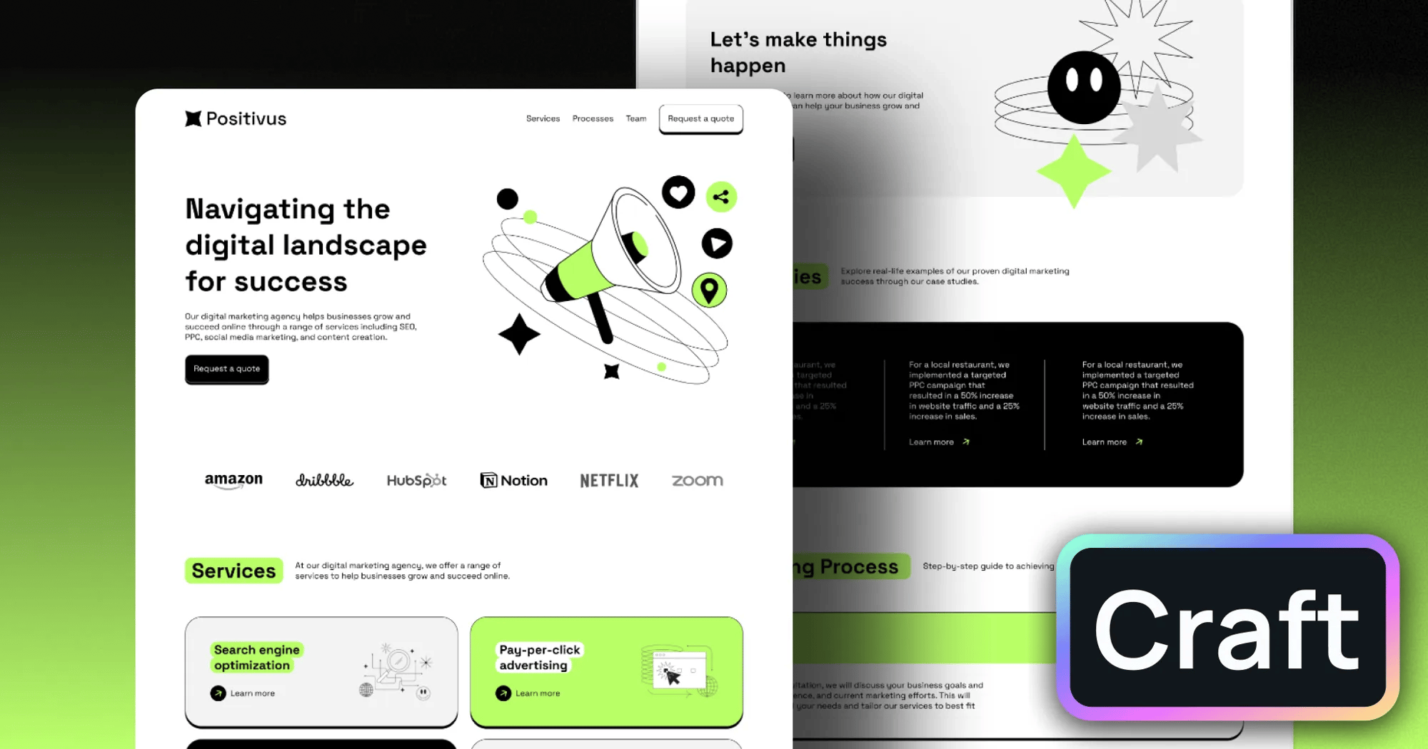 Cover image of the Positivus template