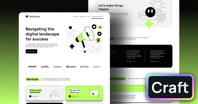Cover image of the Positivus template