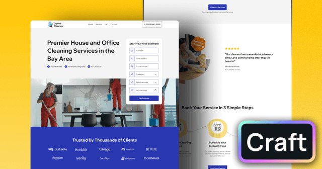 Cover image of the Crystal Cleaners template