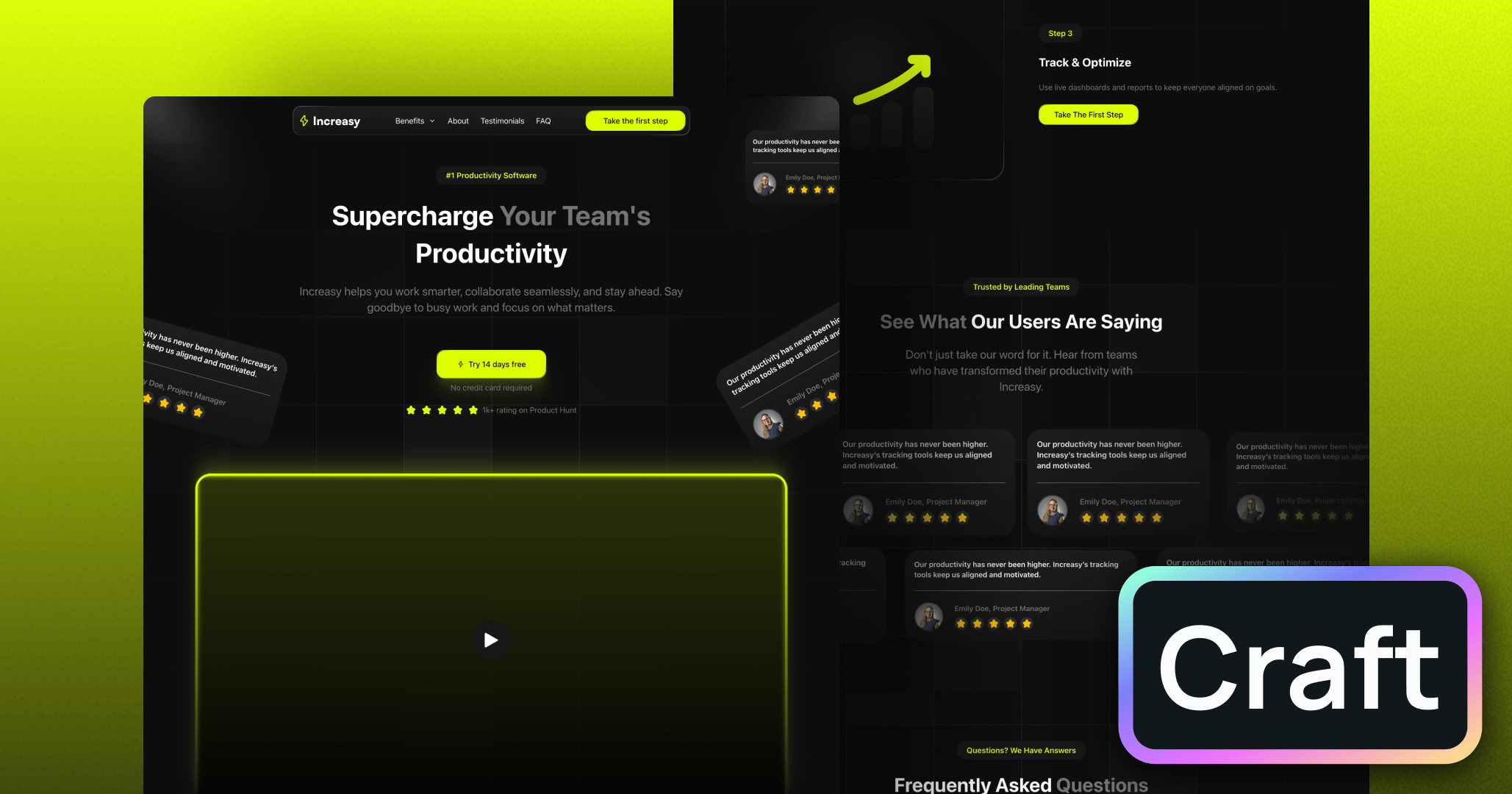 Cover image of the Increasy template