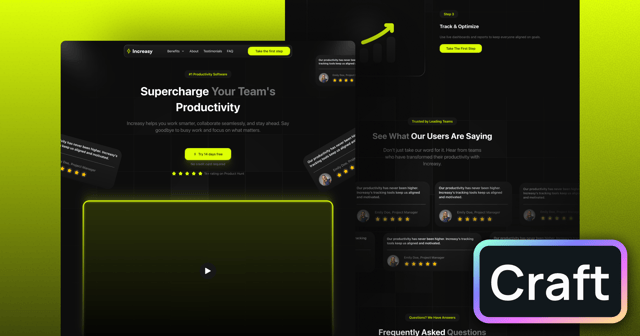 Cover image of the Increasy template