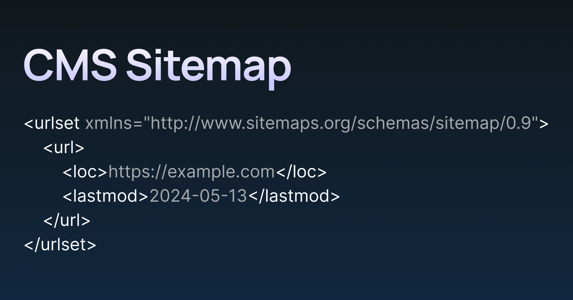 Cover image of the CMS Sitemap template