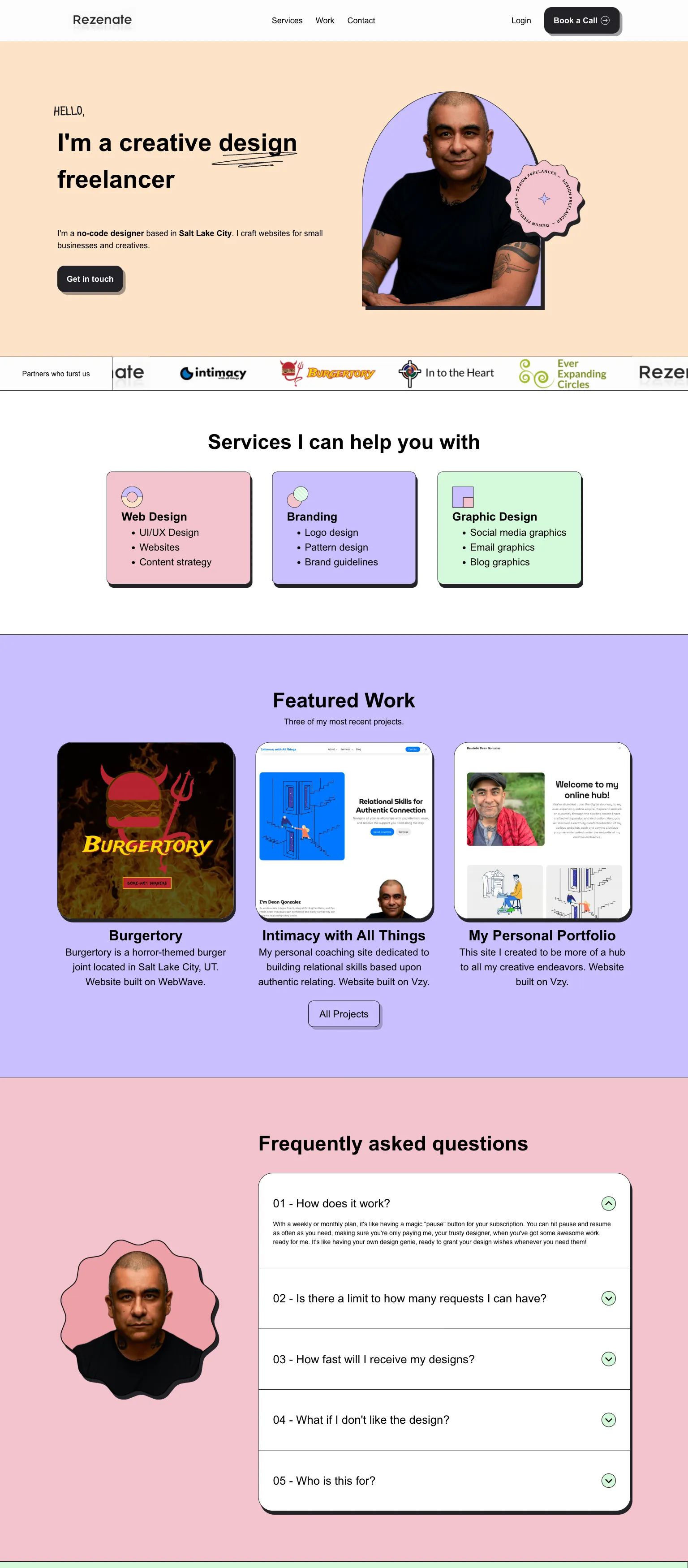 Screenshot of Rezenate Design