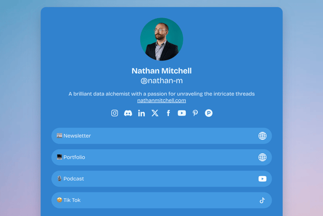Cover image of the LinkHub template
