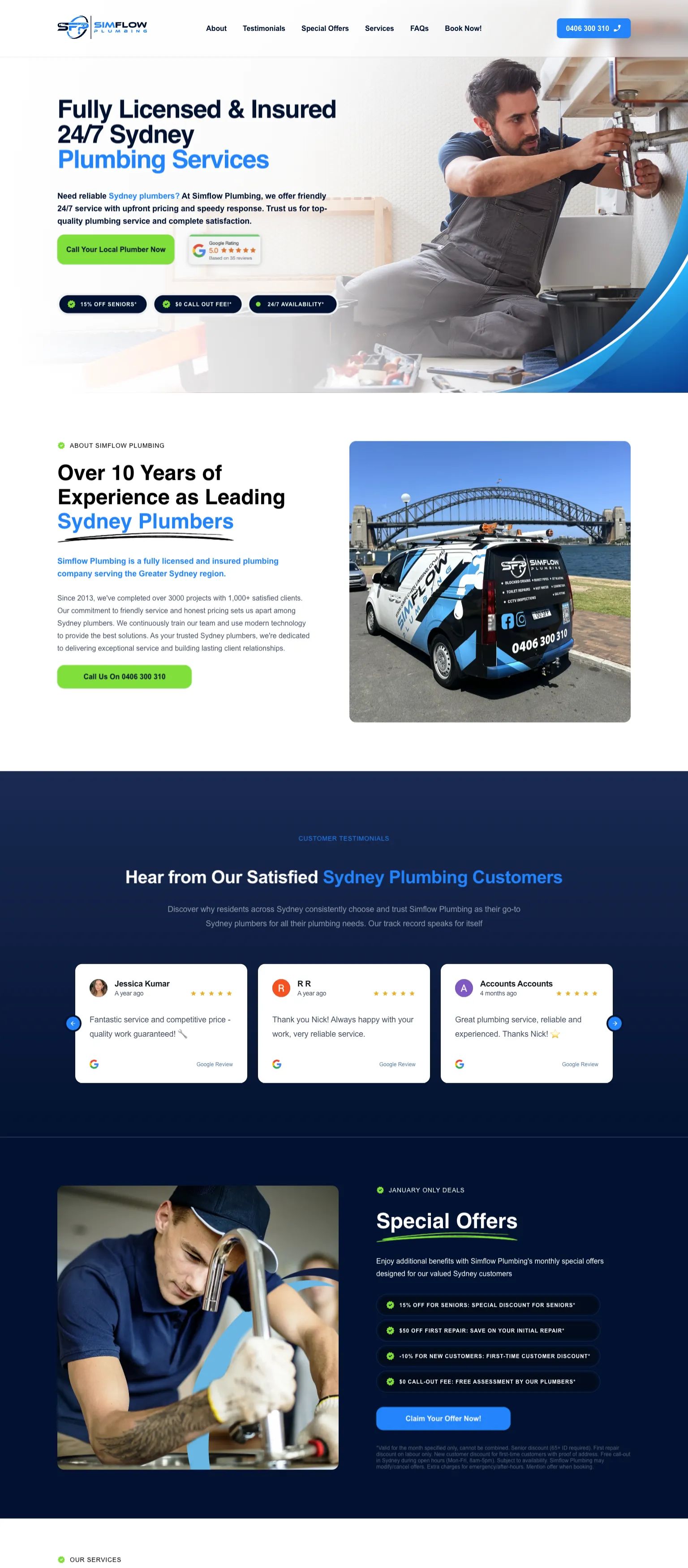 Screenshot of Simflow Plumbing