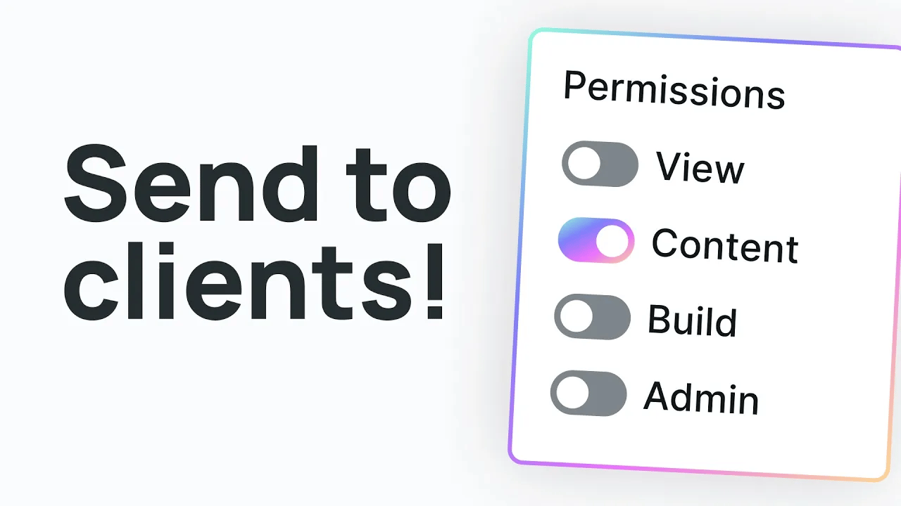 Share content mode with clients