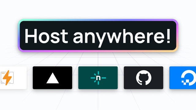 Host anywhere with logos of the various static hosting providers
