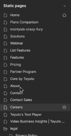 Pages on Webflow