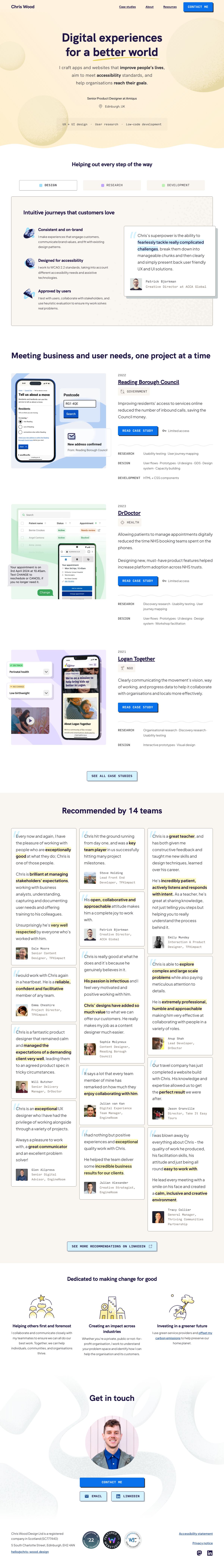 Webstudio Example Chris Wood (Personal/portfolio)